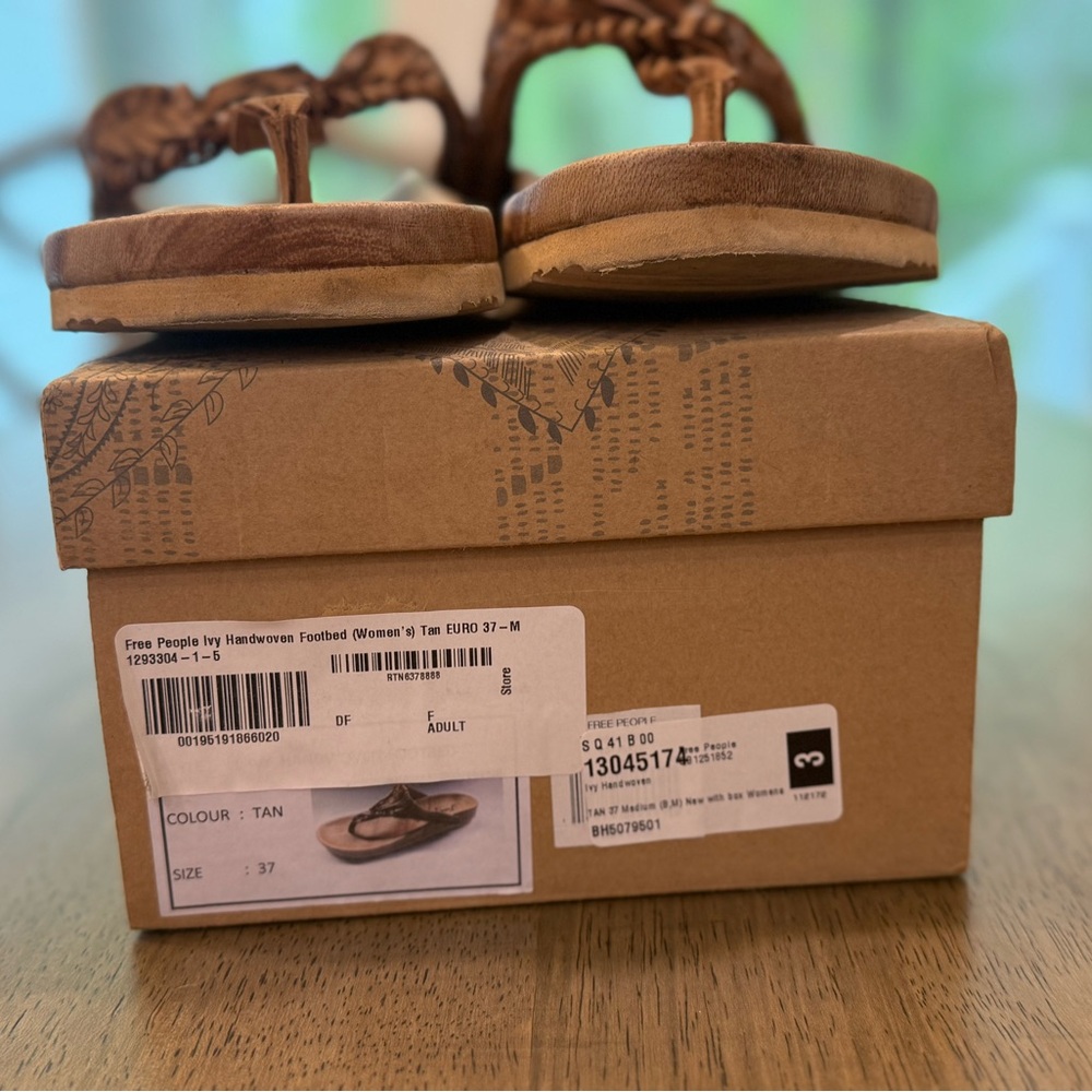 Free People Ivy Handwoven Footbed Sandals, Size 7 - Picture 6 of 8